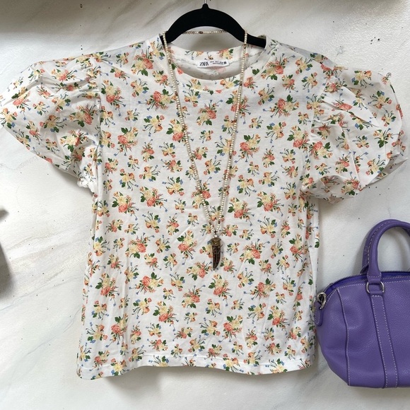 🆕La Provence Zara boho puff sleeve cotton blouse S - Picture 8 of 9